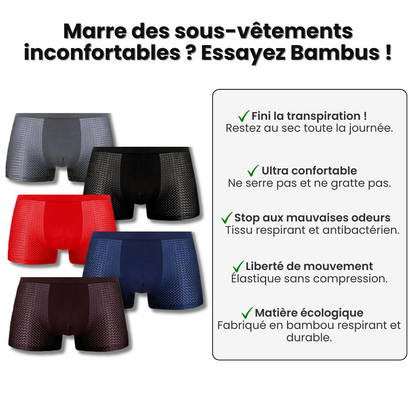 Zanorly™ Boxers Écologiques en Bambou – Douceur, Respirabilité et Confort Durable